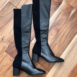 stuart weitzman gillian knee high, calf leather boot in size 5